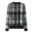 thumbnail image 5 of DxhmoneyHX Shackets for Girls Fashion Casual Zip Up Wool Blend Plaid Jackets Long Sleeve Bomber Jacket Outwear Coat Fall Clothes, 5 of 6