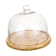 thumbnail image 4 of Abbracc Bamboo Cake Stand with Dome Cake Serving Tray for Party Restaurants Birthday Small, 4 of 9