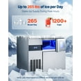 thumbnail image 4 of VEVOR Commercial Ice Maker Machine, 265 lbs/24H Stainless Steel Ice Machine with Worktop, 66 lbs Storage & 126 Cubes/Cycle, 4 of 9
