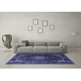 thumbnail image 3 of Ahgly Company Indoor Square Persian Blue Traditional Area Rugs, 4' Square, 3 of 4
