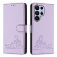thumbnail image 2 of For Samsung Galaxy S26 Ultra 5G 6.9" RFID Blocking Protective Purse Case Cat Embossed Strong Magnetic Attachment/Closure, Card Slots/Pocket, PU Leather Flip Wallet Case With Hanging Rope,Purple, 2 of 8