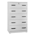 thumbnail image 1 of Pemberly Row Commode Haute en Bois à 5 Tiroirs pour Chambre, Blanche, 1 of 16