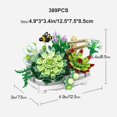 thumbnail image 5 of Juegos de bloques de construcción Rojo Verde kit de construcción de flores artificiales suculentas para adultos/adolescentes Cocina Decoración y Otros, 5 of 5