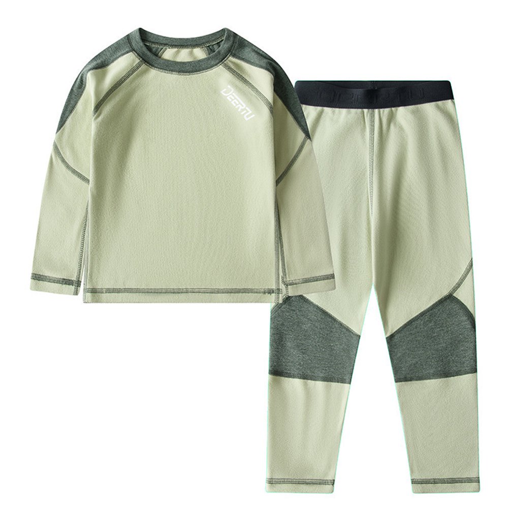 Ensemble Sous-vêtement Thermique Enfant - Haut Manches Longues + Pantalon - Polaire Pour Ski, Sport D'hiver - 7-13 Ans