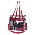thumbnail image 1 of pvc transparent tote bag handbag swimming bag messenger bag messenger travel bag, 1 of 6