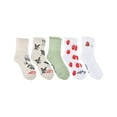 thumbnail image 5 of Ed Hardy Womens 9-11 Burning Flame Butterfly Full Cushion Mid Crew Sock 5-Pack, 5 of 5