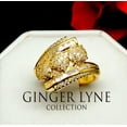 thumbnail image 4 of Maria Statement Engagement Bridal Ring Gold Plated Womens Ginger Lyne Collection, 4 of 5