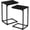 Black, variant on C Shaped End Table Set of 2, Couch Side Table that Slide Under Sofa, Narrow Small Space TV Trays for Living Room, Bedroom, Black, HET02CBK
