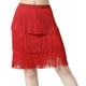 thumbnail image 1 of Falda de baile latino de moda, vestido suave y cómodo para mujer, ropa de baile para samba y tango. rojo grande, 1 of 6