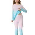 thumbnail image 3 of Charmo Thermal Outfit Sets for Kids Athletic Long Base Layer Girls Boys Top Bottom Activewear Sets with Thumbhole,5-12Years, 3 of 7