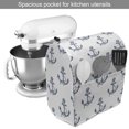 thumbnail image 2 of Anchor Stand Mixer Cover, Hand Drawn Style Anchors Sailing Cruise Trip Theme Summer Vacation Sketch Art, Kitchen Appliance Organizer Bag Cover with Pockets, 5 Quarts, Dark Blue White, by Ambesonne, 2 of 4