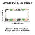 thumbnail image 2 of Black Green Pink Christmas Tree Style License Plate Prame Aluminium Rust-Proof Auto Parts License Plate Decorative Screws Fit Standard 2 Holes 1 U.S. License Plate, 12.2x 6.3 Inch, 2 of 6