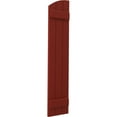 thumbnail image 3 of Ekena Millwork 10 1/2"W x 42"H Americraft Three Board (2 Batten) Exterior Real Wood Joined Board-n-Batten Shutters w/ Elliptical Top (Per Pair), Pepper Red, 3 of 10