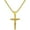 Gold, variant on Jesus Cross Crucifix Pendant Necklace for Men/Women with 3mm 22' Stainless steel Box chain Necklace
