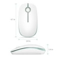thumbnail image 2 of VIVEFOX Wireless Mouse for Laptop, 2.4G Ultra Thin Silent Mouse, with USB Nano Receiver Portable Mobile Optical Cordless Mouse for Laptop, PC, Computer, Mac(Green and White), 2 of 7