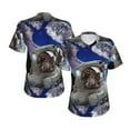 thumbnail image 3 of Goofa Astronaut in Outer Space Pattern Women's Slim-Fit Short-Sleeve V-Neck T-Shirt,Classic-Fit Short-Sleeve V-Neck T-Shirt-3X-Large, 3 of 5