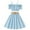 Light Blue, variant on ZACPNCV Girl's Two Piece Summer Outfits Cold Shoulder Short Sleeve Crop Top Ruffle High Low Skirt Sets Beach Vacation Dress Khaki 10-11 Years