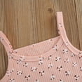 thumbnail image 5 of Gureui 2-6Years 2Pcs Toddler Girls Summer Clothes, Sleeveless Floral Print Crop Tank Tops + Flare Pants Outfits Set, 5 of 7