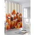 thumbnail image 3 of Fsddascl Autumn Hill Fall Shower Curtain Set - Standard 72" x 72" Washable Bathtub Curtain with 12 Hooks, Thanksgiving Orange Trees Retro Country House Waterproof Fabric Shower Curtains for Bathroom, 3 of 6