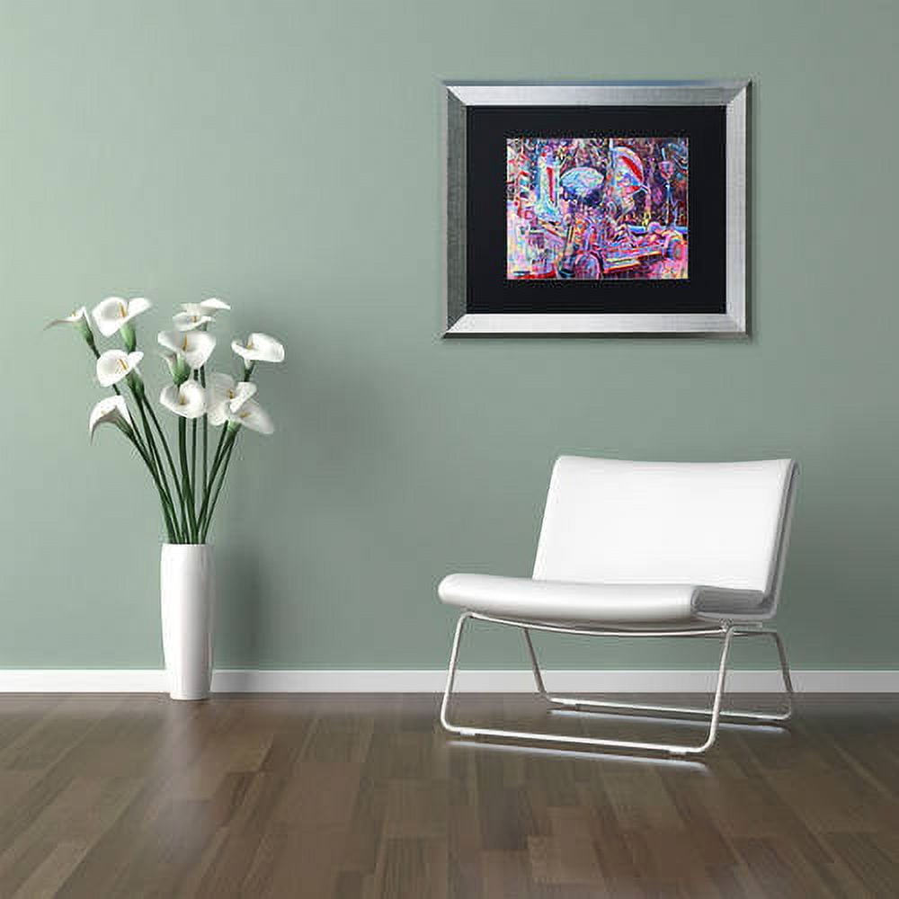 Trademark Fine Art "Moon Buggy" Canvas Art by Josh Byer, Black Matte, Silver Frame