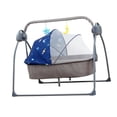 thumbnail image 3 of Cuna mecedora automática para bebé, cómoda, musical, plegable, con temporizador, ideal para regalos navideños, fácil de montar y ajustable. azul, 3 of 8