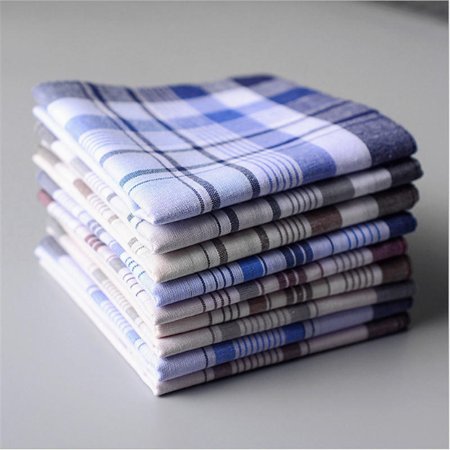 

JIAYAN Square Plaid Stripe Handkerchiefs Men Classic Vintage Pocket Pocket Cotton Towel For Wedding Party 38*38cm Random