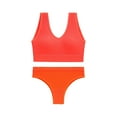 thumbnail image 5 of Lingerie Sets for Women Women's Underwear Set Gathering Underwear Women's Large Chest Display Small Shockproof Sports Bra Large U Open Back Beauty Tank Top Set Bra Set, Color:Orange, Size:L, 5 of 5