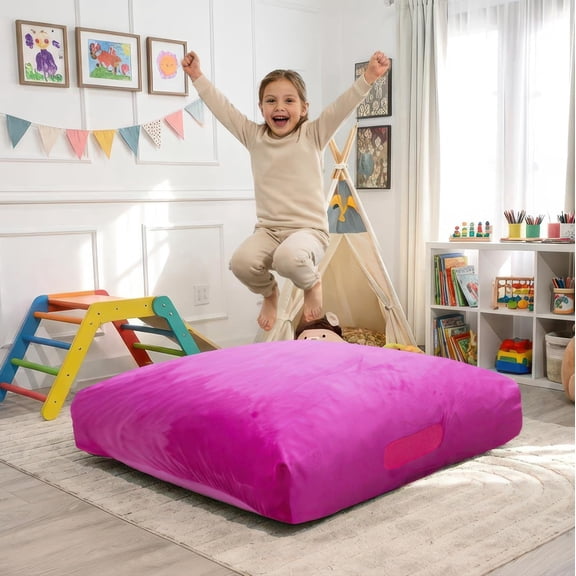 Foamma Crash Pad - (36’’ X 36’’) (3 Feet X 3 Feet) - Sensory Pad with Foam Blocks for Kids and Adults with Extreme Comfortable Fabric and Washable Cover, Ideal for Kids to Jump, Play or Relax