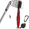 thumbnail image 3 of Seleccione 2 paquetes de cepillos para palos de golf: herramienta de golf imprescindible para limpiar palos sucios, limpiador de ranuras con cremallera retráctil, 3 of 5