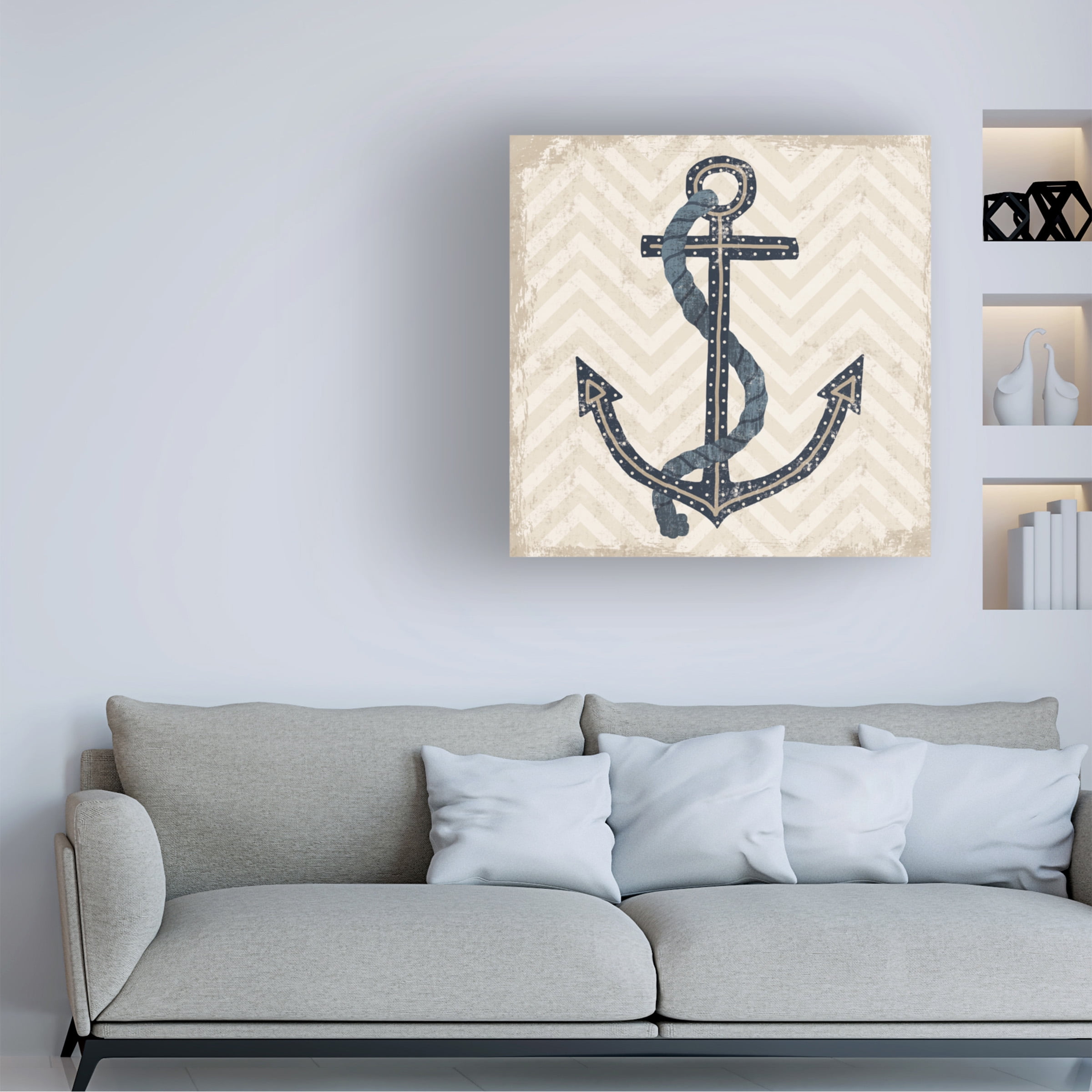 Trademark Fine Art 'Nautical Anchor' Canvas Art by Michael Mullan