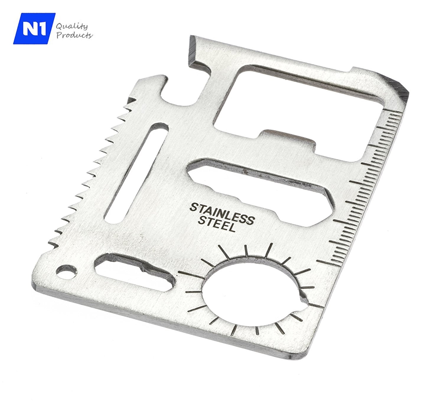USA SELLER 11in1 Multi Tool Stainless Steel Credit Card Size Emergency survival 