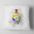 thumbnail image 2 of Designart Perfume Bottle - Contemporary Throw Pillow - 18x18, 2 of 5