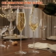thumbnail image 5 of Champagne Flute Bride and Groom Wedding Toasting Champagne Glasses Set of 2 Embellished with Crystal or Pearl Wedding Engagement Christmas Present for Couple, 5 of 10