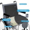 thumbnail image 2 of Wheelchair Seat Cushions, WANALIT Washable Waterproof Foam Waffle Surgery Cushion Foam Seat Pad for Relieve Sciatica Back Tailbone Pressure Sore & Ulcer Pain with Lumbar Support for Chair-Black, 2 of 7