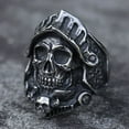 thumbnail image 3 of ZMY Home Knight Helmet Skull Ring | Stainless Steel Gothic Jewelry (11), 3 of 7