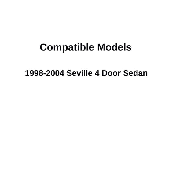 Driver Left Side Rear Door Window Door Glass Compatible with Cadillac Seville 4 Door Sedan 1998-2004 Models