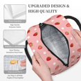 thumbnail image 3 of Xecao Strawberries Pattern Large Insulated Lunch Bag for Work, School, Picnic - Waterproof, Durable Oxford Cloth, Comfortable Handle, 3 of 6