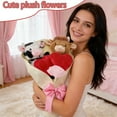 thumbnail image 2 of Cow Plush Doll Bouquet 13 Inch Soft White Valentine’s Day Gift Idea, 2 of 7