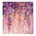 thumbnail image 3 of Ambesonne Tree Shower Curtain, Watercolor Wisteria Blooms, 69"Wx84"L, Violet Purple Pink, 3 of 4