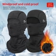 thumbnail image 3 of Autumn/Winter Warm Cycling Ski Headset Riding Fleece Hat Helmet Inner Lining Full Face Warmth Mask Outdoor Face Covering Scarf black One Size, 3 of 6