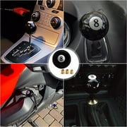 Round 8 Ball Shift Knob 5 6 Speed Billiard Pool Ball Gear Shifter Knob for Manual Automatic Vehicles with Adapters M12x1.25 M8x1.25, M10x1.25, M10x1.5