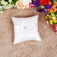 thumbnail image 2 of OTVIAP Ring Bearer Pillow, Wedding Ring Cushion,4 Colors Wedding Ring Bearer Holder Pillow Cushion With Bowknot Stain Double Hearts Diamonds, 2 of 3