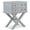 Silver Leaf, variant on Leick Home 10082-SV Mirrored Diamond Filigree Two Drawer X Base Nightstand Side Table, Silver Leaf