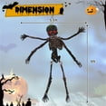 thumbnail image 3 of imerelez 6ft Sound-Activated Halloween Skeleton with Flashing Red Eyes & Spooky Sounds - 4 Poseable Arms + Extra Skull, Includes Hanging Rope for Indoor Outdoor Scary Decor, 3 of 8
