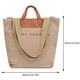 thumbnail image 3 of Bolso de lona unisex Bolso de hombro de viaje con cremallera Bolso de compras al aire libre de gran capacidad, 3 of 8