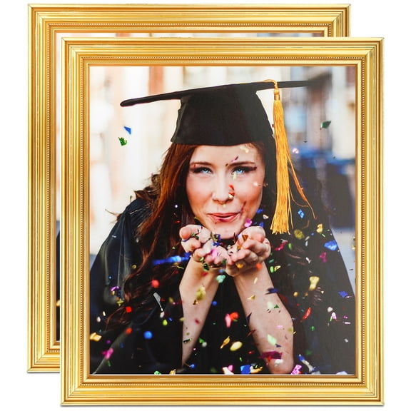 ArtToFrames 16" x 24" Gold Picture Frame, 16x24 inch Gold Wood Poster Frame (WOM-4159)