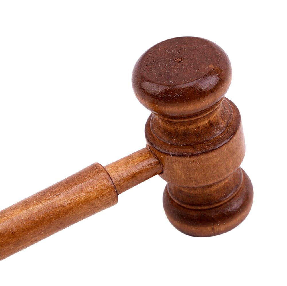 1PC Crafted Court Hammer Gavel Handmade Wooden Auction Lawyer