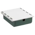 thumbnail image 4 of Cajón Caja De Almacenamiento Organizador De Tiro Oculto A Prueba De Polvo Perforación Libre Escritorio Parte Inferior Colgando Misceláneas Ocultas Caja De Clasificación Gabinete Soporte Pegado Yuarrent HA026384-02, 4 of 7