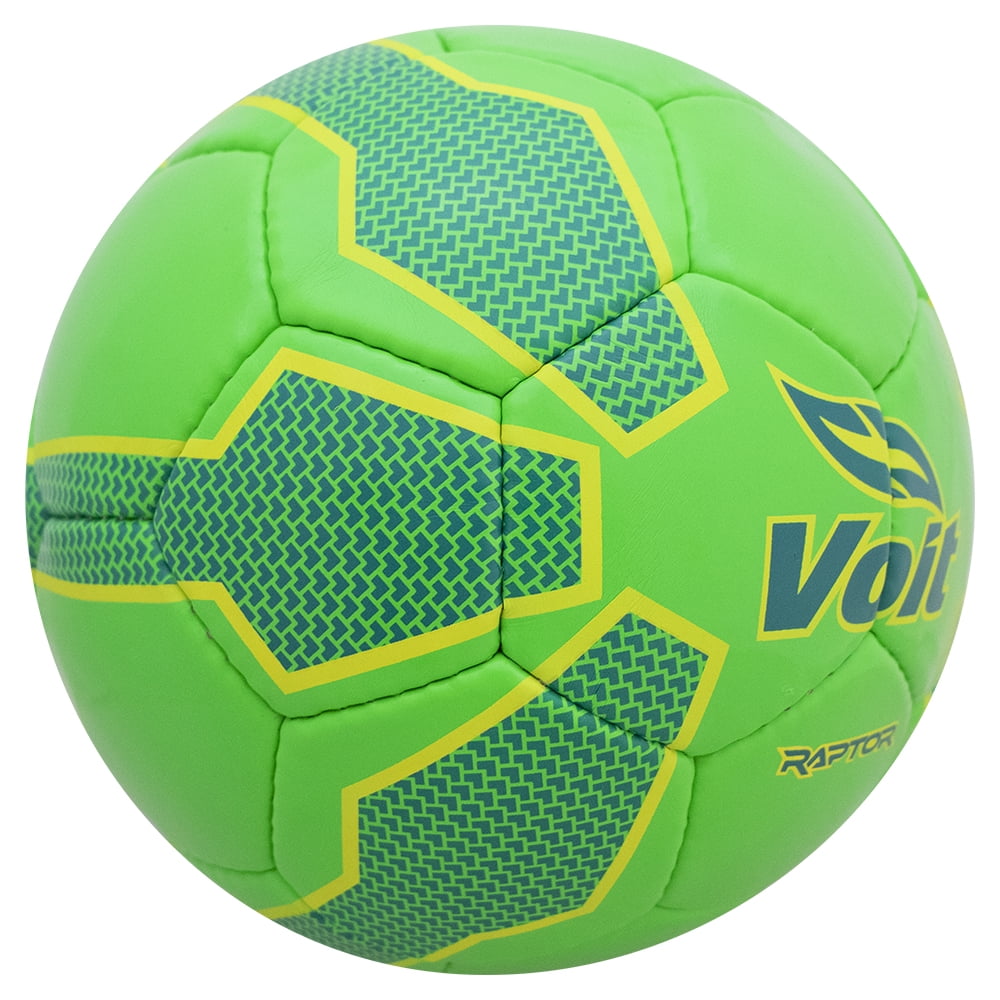 Voit Raptor Soccer Ball, Green No.5 PVC- Hand-Stitched for Stability and Superior Grip