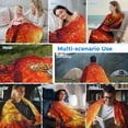 thumbnail image 5 of Fall Thanksgiving Cooling Blanket, Lightweight Breathable Summer Throw Blanket with Double Sided Cold Effect,Red Orange Sunrise Forest Autumn Picnic Beach Blankets Bed Sheet for Hot Sleepers 50"x60", 5 of 8